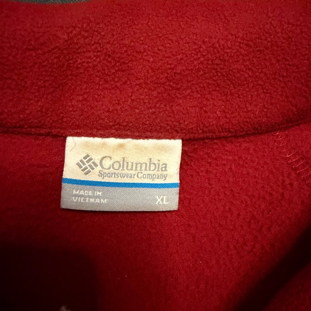 Columbia Arkansas Razorbacks Fleece Jacket Red Full Zip Mens XL NCAA Fan Gear - Picture 4 of 4
